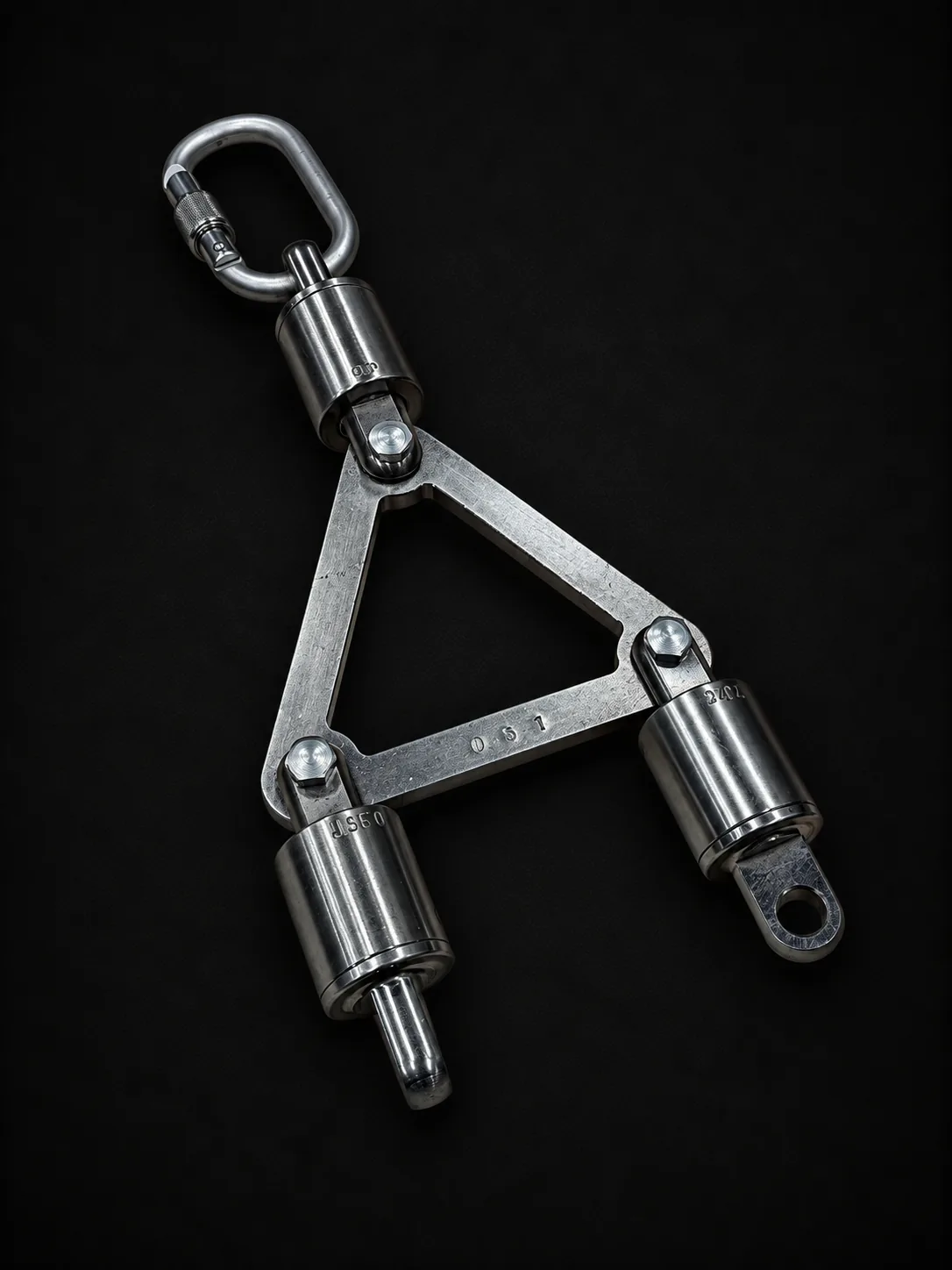 Aerial "Carabiner" Straps Triangle with 3 Swivels and Carabiner SWL 350 kg